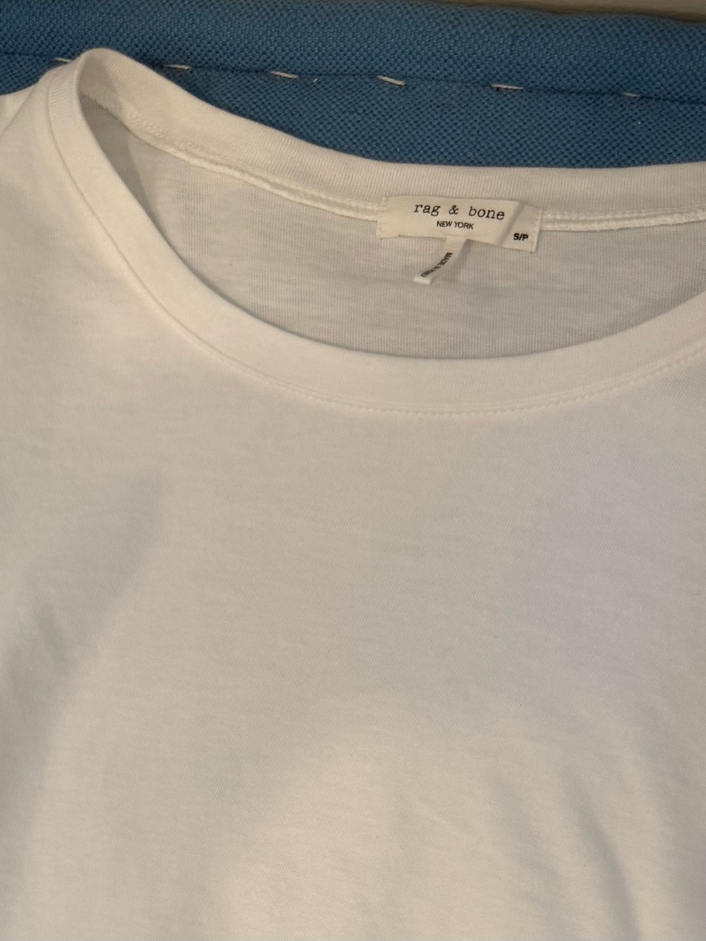 rag & bone White Short Sleeve Crewneck Tee